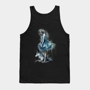 Woman with wolf Tank Top